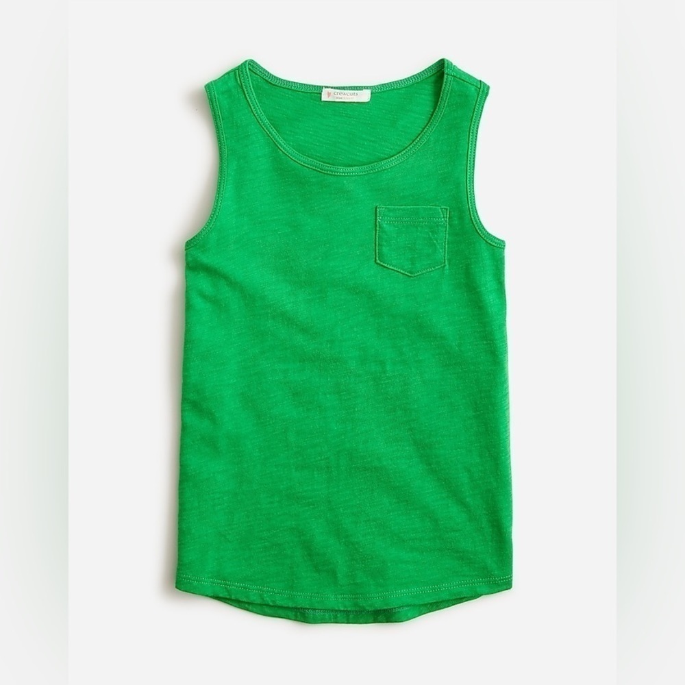 J Crew Girls' solid pocket tank top
Item A3919